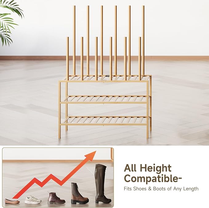 Detachable Boot Rack For Tall Boots Organizer,Outdoor Shoe Rack Storage | 3-Tier Multiuse Shoe Rack For Tall Boots,Closet Organizers And Entryway Storage,Suitable For All Seasons