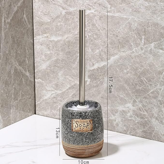 Toilet Bowl Brush and Holder Toilet Brushes with 304 Stainless Steel Handle for Bathroom Toilet Cleaner Brush, No Dead Angle Home Cleaning Utensils Bathroom Accessories (Color : A) (B)
