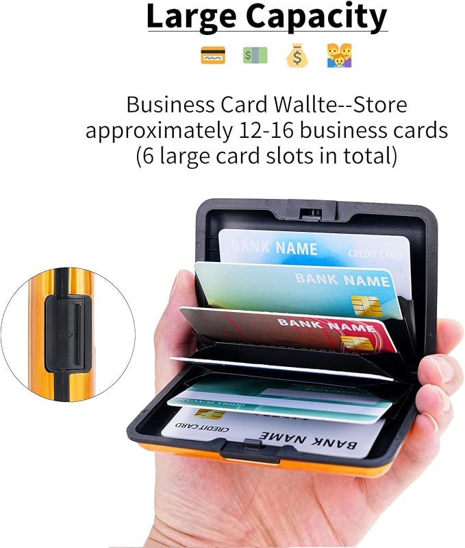 Women Credit Cards Holder,RFID Blocking Protection Aluminum Metal Wallet for Men Women Business Card Holder