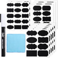 Mr. Pen- Chalkboard Labels, 200 pcs, Assorted Shapes | Waterproof Reusable Blackboard Stickers with 1 Erasable Liquid Chalk Marker for Mason Jars