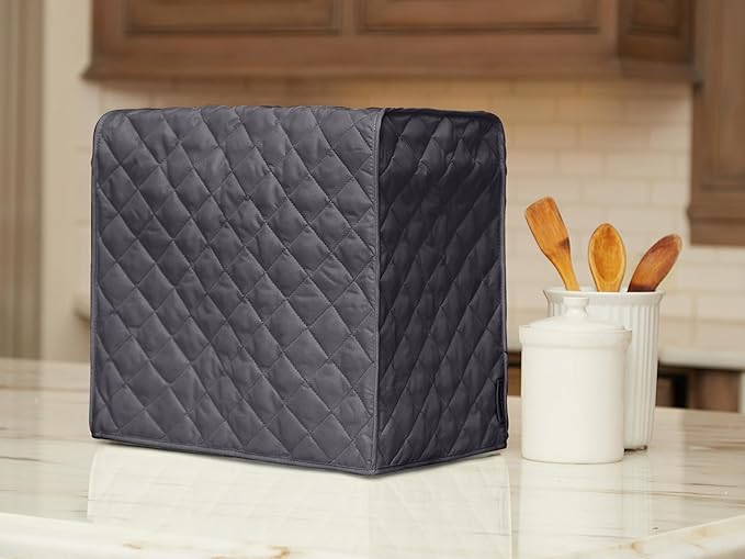 Covermates Keepsakes Air Fryer Cover – Quilted Deep Fryer Appliance Protector for Kitchen Counter Storage – Dust & Stain Resistant – Washable Slip-On Design, Slate