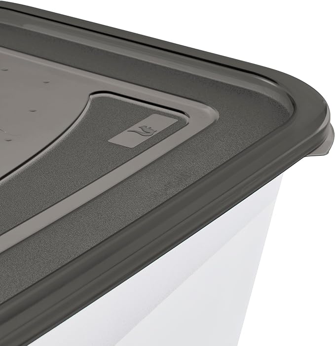 keeeper Fredo Fresh Food Storage Containers Set of 4, 4 x 0.75 L, Crystal Grey (Transparent)