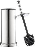 Home-it Toilet Bowl Brush and Holder Set - Chrome Tall Toilet Bowl Cleaner Brush with Lid, Great Bathroom Toilet Scrubber Brush