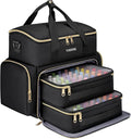 YOREPEK Large Nail Polish Organizer Case Holds 70 Bottles (15ml/0.5 fl.oz) | Nail Tech Organizers and Storage 2 Removable Nail Pouches Fits Nail Supplies, maleta para manicurista profesional