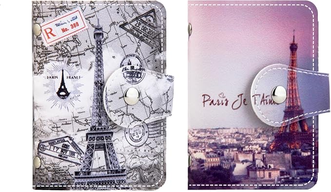 2 Pcs Credit Card Holder and business card holder，Sd Card Holder Each Has 26 Card Organizers, 2024 New Credit Card Holders book for Men and Women.