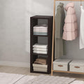 Furinno Cubic Extra Thick 3-Cube Closet Organizers and Storage, Dark Oak | 14.6 x 16 x 44 in, Open Shelf Closet Storage, Closet Organizer, for Wardrobe, Bedroom, Living Room