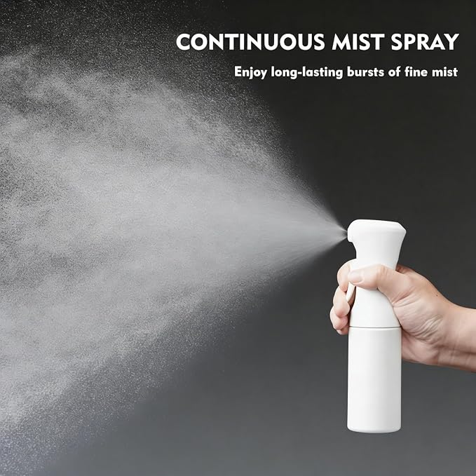 Continuous Spray Bottle, 6.8 OZ Hair Spray Bottles, Ultra-Fine Mister Spray Bottle for Hairstyling, Cleaning, Plants, Pets, Salons, and More (1 Pack)