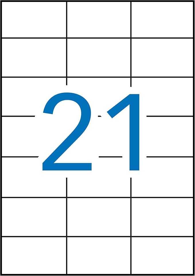 01779 APLI's Multi A4 Label, 500 Sheets, 21 Sides, 70 x 42.4 mm