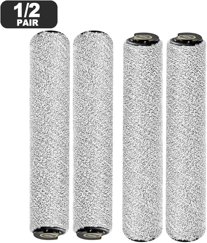 Minhe Replacement Roller Brush for MOVA Z60 Ultra, Main Cleaning Brush with Enhanced Suction and Debris Capture, No Tools Required for Daily Maintenance(1 Pair)