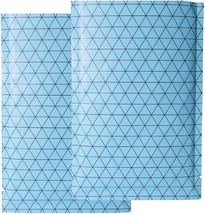 100 PCS 4 Mil Thick Open Top Heat Seal Bags, PET+AL+PE Mylar Bags with Easy Tear Notch, Resealable Heat Sealable Pouch for Food Storage, Packaging, Not Vacuum Bags (Blue, 10 * 15CM/4.0"*6.0")