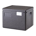 Cambro Cam GoBox Black Plastic Top Loading Half Pan Carrier - 15 2/5"L x 13"W x 12 2/5"H