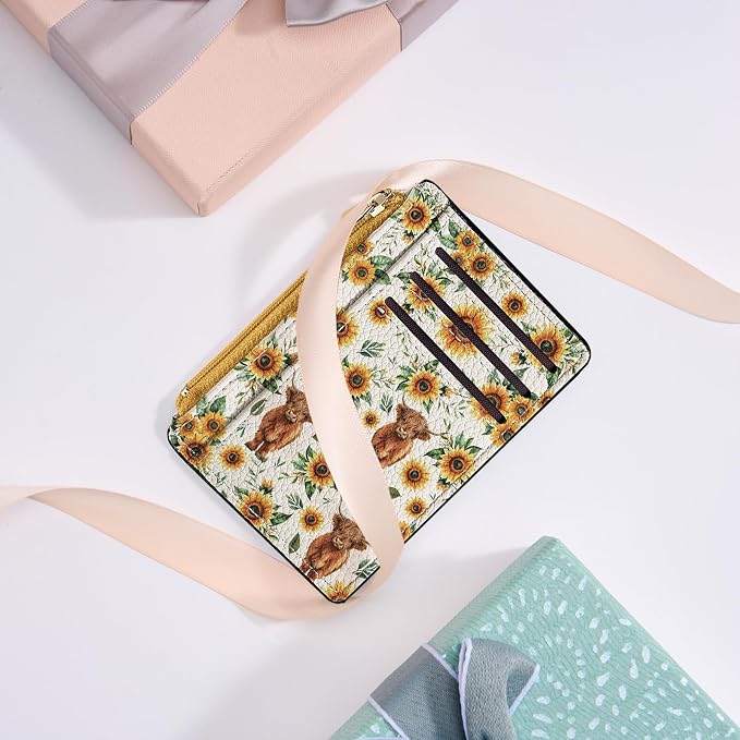 Tipmile Womens Credit Card Holder Wallet, Small Slim RFID Blocking Sleeve | Mini Tiny Cute ID Case, Minimalist Zipper Pocket Wallet, Thin Coin Purse, Mothers Gift