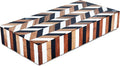 Handicrafts Home Large Decorative Storage Box with Lid Wooden Decorative Box Large Storage Box for Living Room, Mental Decor– Natural Wood Resin Inlay Marquet Cosmo Collection- 12x6x2