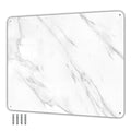 9 inches x 6.5 inches Stainless Steel Plate for Magnets, 3M Adhesive Back, Mounting Screws, Ideal for Magnetic Shelf, Spice Holders, Fridge Magnets. Mount Anywhere! (Carrara Marble, 1 Pack)