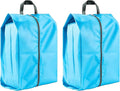2 Pack Shoe Bags, Reusable Waterproof Shoe Bag for Travel, Gym, Sneaker Storage, Packing in Suitcase (2, Blue)