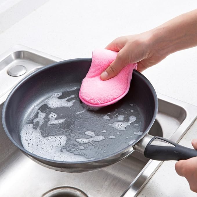 Best Kitchen Absorbent & Non Scratch Materials Sponges Scrubber for Odor Fiber Dish Washing Cloths