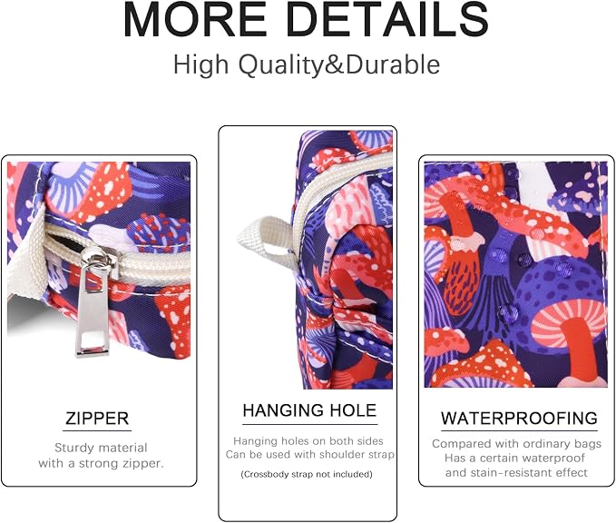 Multiple Pockets Portfolio Organizer with Zippered,Storage Pencil Pouch Bag | Waterproof Travel Toiletry Bag,Portable Pencil Pouch for Notebooks,Stationeries,Make-up,Journal Office Art Supplies,ZiMoGu