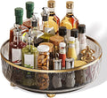 11-Inch Clear Lazy Susan, Non-Skid Rotating Storage Tray, Ideal for Kitchen Cabinets, Pantry, Refrigerator, Bathroom Countertop, Vanity Makeup Organizer, Spice Rack (Gray, 11Inch)