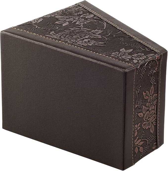 Fashionable PU leather TV remote control Holder with 3 compartments, Desk Caddy Organizer for DVD Cable Plus notepad and pen Chapstick Fingernail clippers Letter opener All in one Retro(2 pieces)