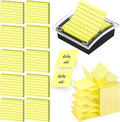 Thenshop 10 Pads Pop up Sticky Notes with 1 Pack Pop up Note Dispenser Note Holder Black Base Clear Top Self Stick Memo Ruled Adhesive Notes 3x3 Ruled Memo Pads Refills 100 Sheet/pad