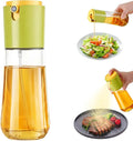 LHS Olive Oil Sprayer and Dispenser 2 in 1, 10oz/300ml, Green | Oil Mister & Pourer, Portion Control, Food Grade, For Air Fryer, Cooking, Salad, BBQ, Frying