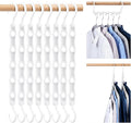 HOUSE DAY Space Saving Hangers 16 Pack, Closet Organizers and Storage | Closet Organizer Space Saver, Multifunctional Hangers for Small Closet, College Dorm Room Essentials for Girls, White