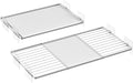 Expandable Closet Organizer Shelves, 2 Pack Adjustable Metal Storage Rod Shelves Divider for Wardrobe Cupboard Kitchen (Silver,11.8" D x 17"-31" W,2PCS)