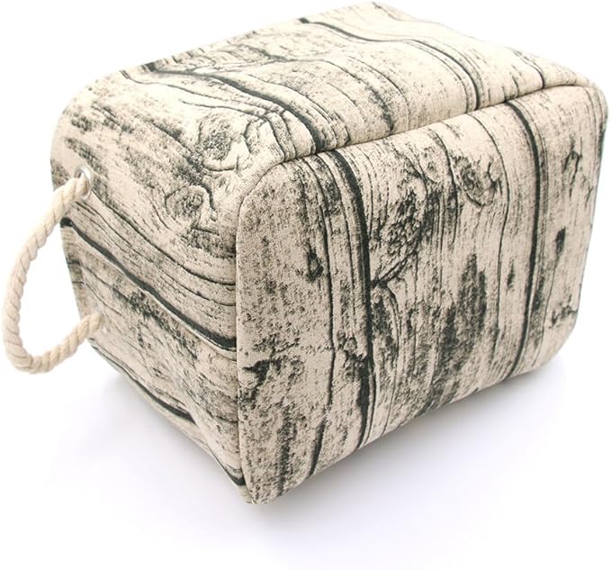 Stylish Tree Stump Design Rectangular Storage Baskets Durable Fabric Washable Storage Bins Organizers with Rope Handles, Decorative and Convenient for Kids Rooms - Set of 3 brown