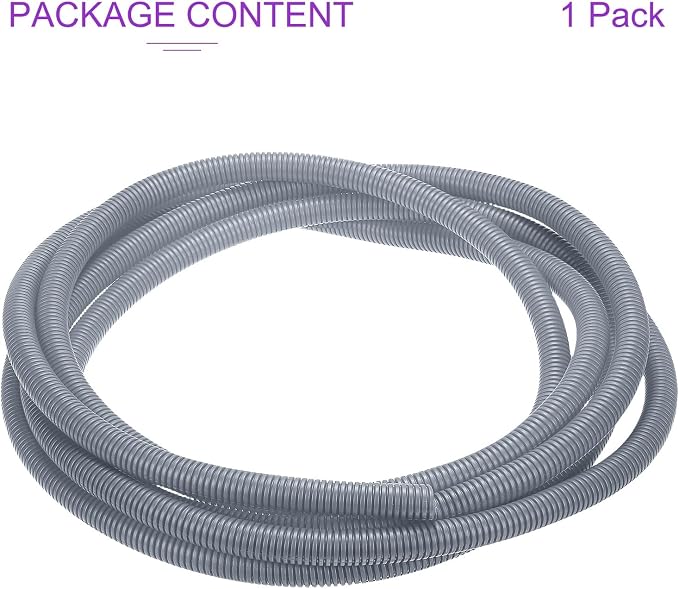 DMiotech 20ft Wire Loom Split Tubing 5/8 Inch(15.9mm) ID, Cord Protectors from Pet Flexible Conduit Cable Management for Office Home Garden, Gray