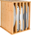 Cookie Sheet Organizer for Cabinet, 6 Tier Sheet Pan Organizer, Baking Sheet Organizers Inside Cabinet, Bamboo Kitchen Organizer for Bakeware and Cutting Board