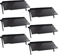 6 Pieces TV Top Screen Shelf Adjustable Monitor Top Shelf Plastic TV Video Game Storage Game Console Black Router Stand Audio Video Shelving for Media Boxes Router(11.8 x 4.5 inch)