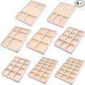 Jewelry Organizer Drawer 8 Set Jewelry Boxes Velvet Jewelry Drawer Organizer Stackable Jewelry Tray for Earring Necklace Display
