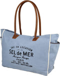 Lamyba Sel De Mer Canvas HandBag Upcycled Canvas Leather Tote Bag