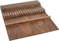 Rev-A-Shelf Trim-to-Fit Knife Block Drawer Insert Organizer with Separate Compartment for Kitchen Utensils, 55 Slot Storage Tray, Walnut, 4WDKB-WN-1