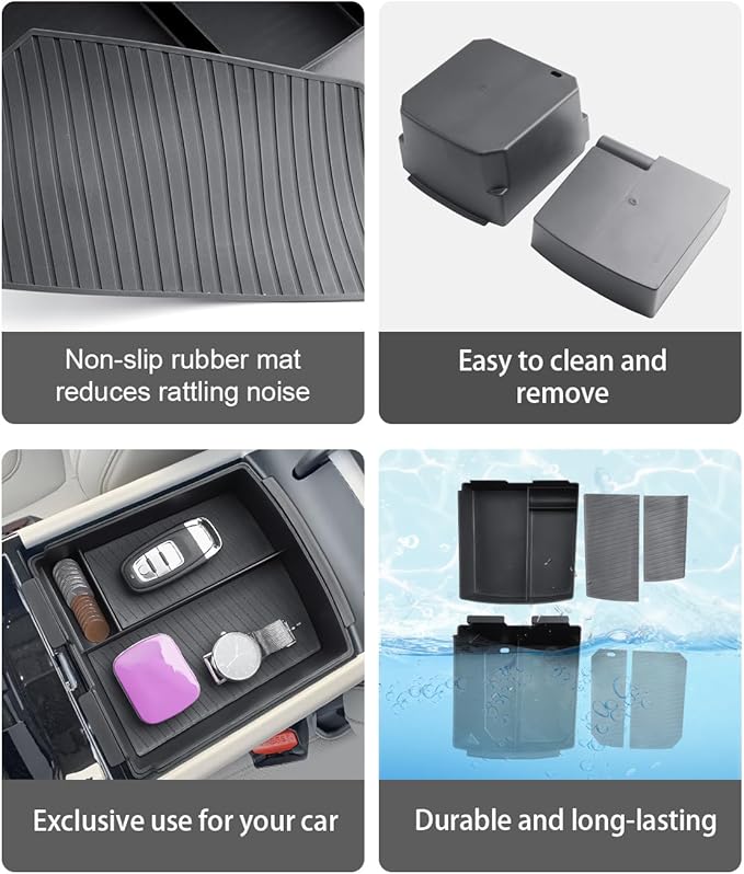 CDEFG 2Pcs for 2025 2026 Hyundai Tucson Limited Center Console Organizer Compatible with 2025 2026 Hyundai Tucson Limited Accessories Middle Console Storage Box