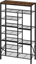 8-Tier Shoe Rack, Shoe Storage Organizer with Boots Storage, Large Capacity Shoe Shelf Holds 20-23 Pairs of Shoes, Durable and Stable, for Entryway, Closet, Hallway, Dorm Room, Rustic Brown