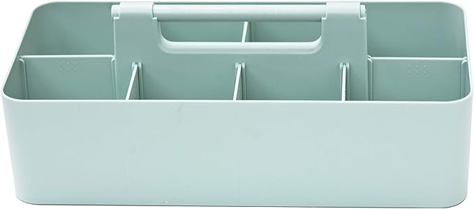 -Large Portable Caddy, DIY Dividers, 8 Compartments, School Office Supplies Home Business Organizer,Portable Basket with Handle Storage Organizer Modern Made in USA (6 PACK, Mint)