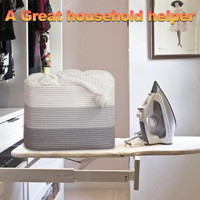 Storage Baskets for Organizing, Large Woven Basket for Shelves, Toy Basket with Handles,Closet Storage for Blanket Living Room, Bedroom, Nursery, 15.8" x 11.8" x 11.8", 2 Pack