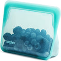 Stasher Silicone Reusable Storage Bag, Stand-Up Mini Bag, Reusable Freezer Bags, Microwave, Dishwasher, Oven Safe, Sous Vide, Eco Friendly, Food-safe Silicone Snack Bags, 56 oz, Aqua