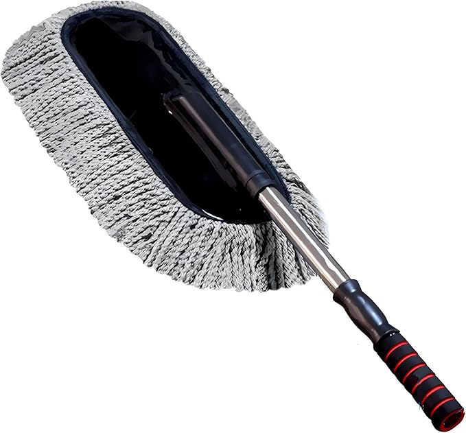 Microfiber Car Duster Car Dust Removal Tool with Adjustable Handle for Car Cleaning
