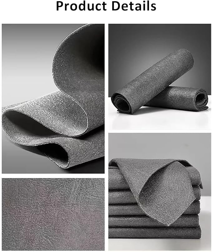 10 Packs Thickened Magic Cleaning Cloth, Microfiber Streak Free Miracle Cleaning Cloth,Reusable Glass Cleaning Rag,All-Purpose Microfiber Towels for Kitchens,Glass Cars,Window(20 * 30CM,Grey)