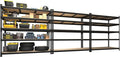 PrimeZone 3 Pack Heavy Duty Storage Shelves - 47"W x 18"D x 71"H 5 Tier Adjustable Garage Storage Shelving, Metal Utility Rack Organizer Shelf Unit for Warehouse Pantry Closet Kitchen Basement, Black