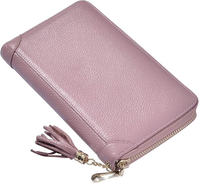 Easyoulife Credit Card Holder Wallet Womens Zipper Leather Case Purse RFID Blocking