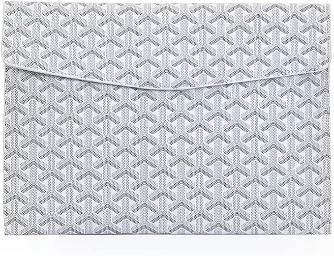 Designer A4 Padfolio Document Organizer Sleeve – Fits A4 Paper, MacBook, iPad & Tablets – Magnetic Closure, Slim & Scratch-Resistant – Ideal for Office, School, Students & Professionals (White)