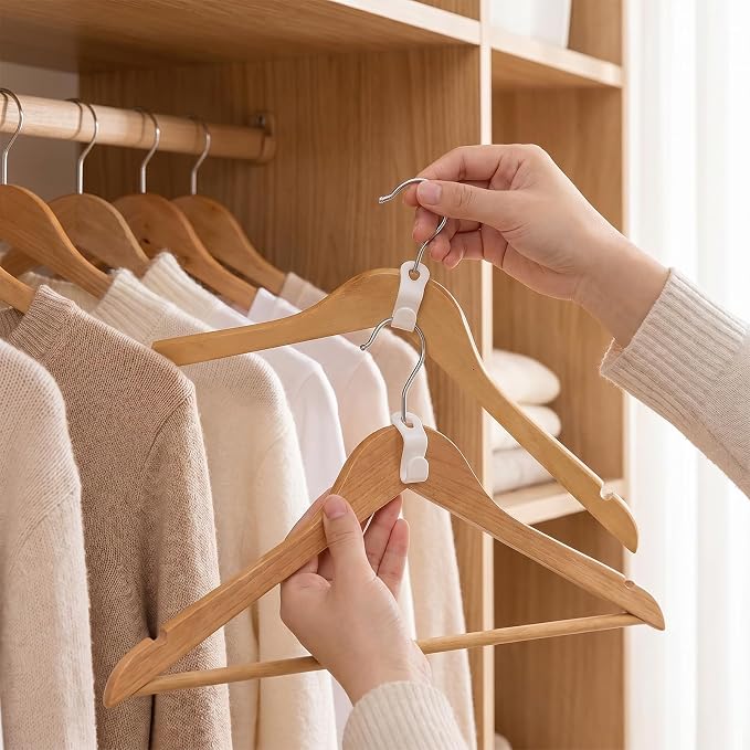 50pc Hanger Connector Hooks, Space Saving Hanger Hooks for Clothes Closet Organizer, Cascading Hangers Extender for Wardrobe Storage