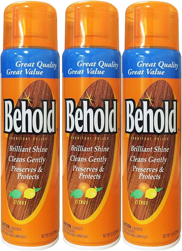 Behold Furniture Polish, Citrus, 12.5 Oz (Pack of 3)