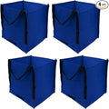 DURASACK Heavy Duty Storage Tote Bag 22-Gallon Rugged Woven Polypropylene Moving Bag, Reusable Self-Standing Design, Holds up to 500 Pounds, Pack of 4, Blue