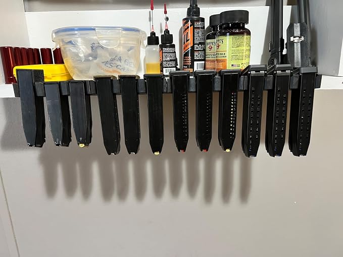 Magazine Mount for Glock 17 19 26 31 32 33 34 Mags - Wall Display Storage Organization System (8 Mounts Hold 24 Mags)