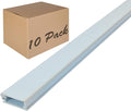 Electriduct Medium Latching Cable Raceway (500 Series) - 5 Feet - White | 10 Sticks (50 Feet Total)
