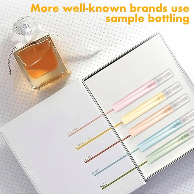 Chiallco Mini Perfume Sample Bottles, 4 ml Plastic Small Spray Bottle 10 Pack, Fine Mist, Portable Perfume Travel Refillable Bottle, Upgraded atomizer sprayer, Clear